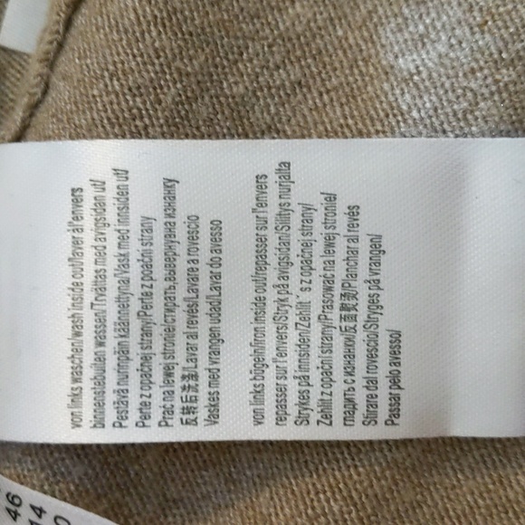 Thomas Rabe| Tan Cardigan With Sequin Details and Faux Pockets Modal Blend - Picture 13 of 14